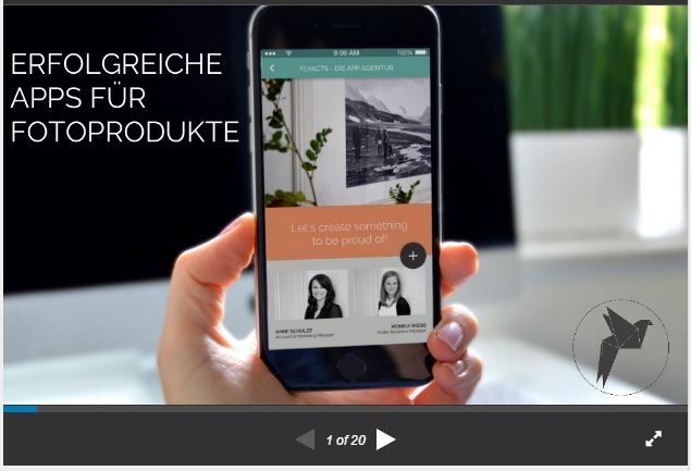 Präsentation über erfolgreiche Apps für Fotoprosukte