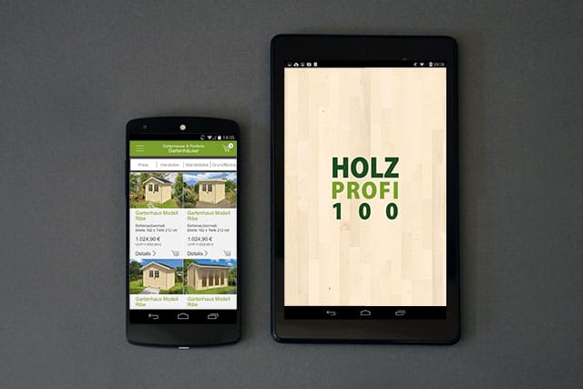 Holzlandprofi100 auf Android Tablet und Smartphone